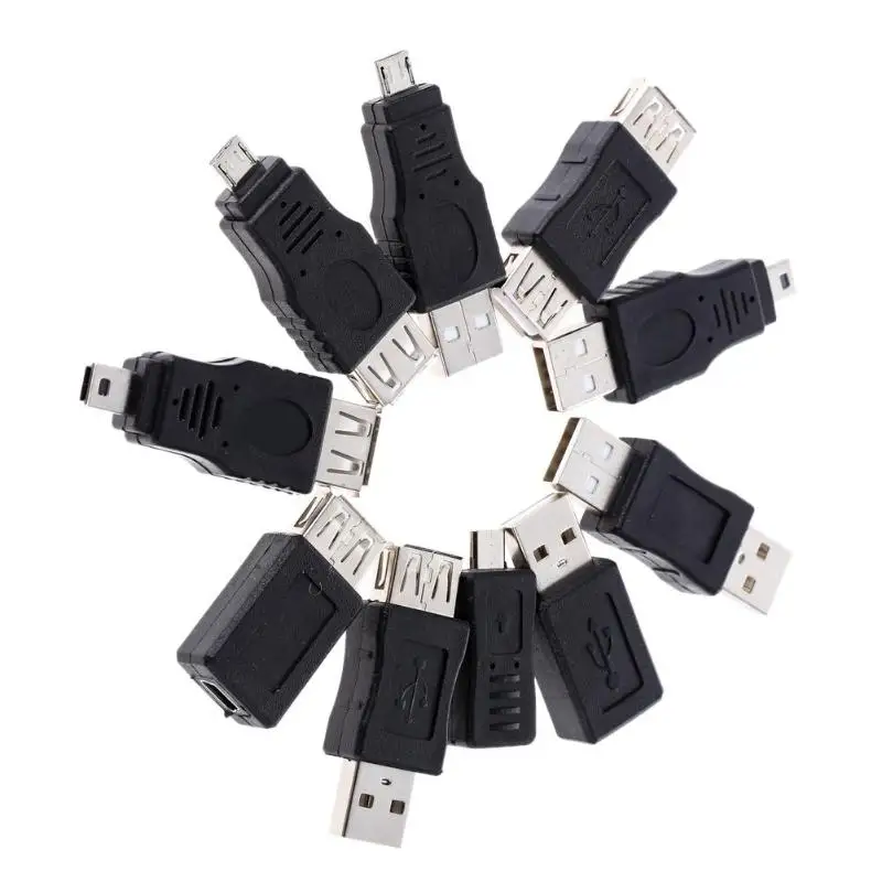 10 шт. OTG 5pin F/M адаптер переходник USB для мужчин и женщин Micro USB