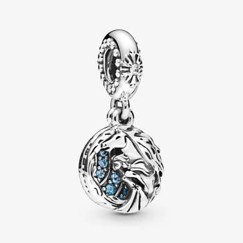 

JrSr new 100% 925 Sterling Silver Bead Frozen Elsa & Nokk Dangle Charm fit Pandora Bracelet Women DIY Jewelry gift Free shipping
