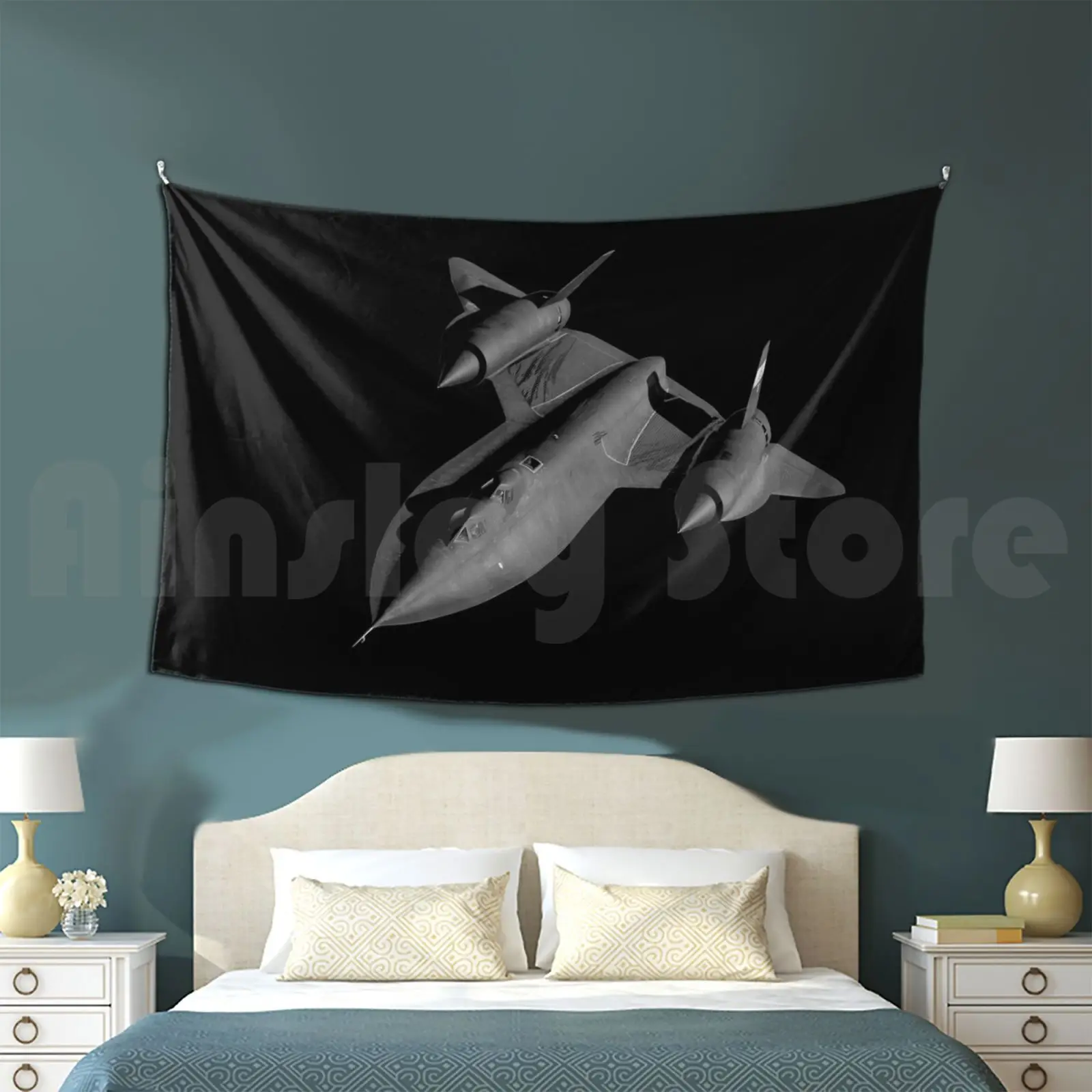 Sr-71 Blackbird Flying Customized Tapestry Aviation Sr 71 Blackbird Air Force Stealth Bomber