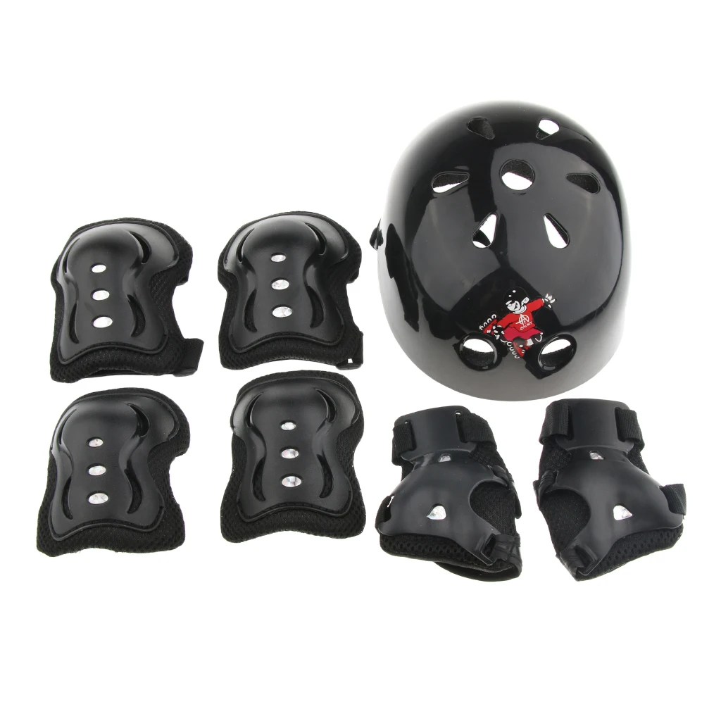 2 Set Kids Roller Skating Bicycle Knee Wrist Guard Elbow Pad Skateboard Scooter Knee Pad