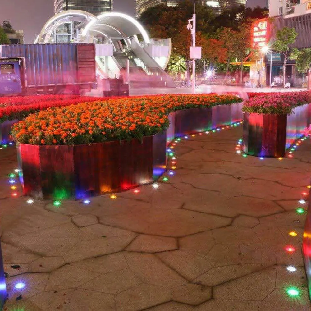 Солнечный 6LED открытый подъездный Путь Шаг похоронен светильник s светильник лампы синий
