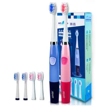 Электрическая зубная щетка Seago Sonic, не перезаряжаемая, массажная зубная щетка для взрослых, белые зубные щетки с 3 сменными головками