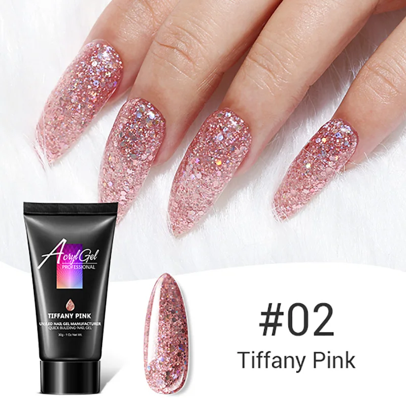 Sexymix цвета 30 г кристаллический удлиняющий УФ-гель для наращивания ногтей светодиодный гель для дизайна ногтей Маникюрные наконечники желе акриловый строительный УФ-гель для ногтей - Цвет: 2