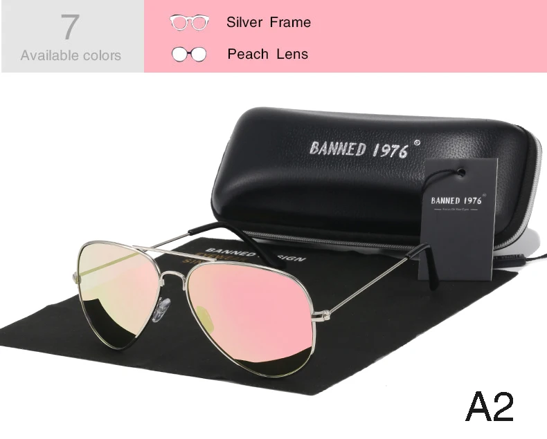 big frame sunglasses BANNED 1976 Classic HD Polarized Metal frame Aviation Sunglasses Designer Women Men Feminin Brand Name Oculos Vintage Glasses oversized sunglasses