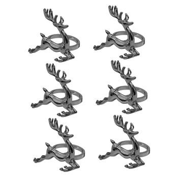 

Deer Napkin Alloy Napkin Buckle Serviette Holder Wedding Party Napkin Ring Napkin Holder Desktop Decoration