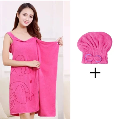 6 Абсорбирующее банное полотенце, банный халат, Женский хлопковый банный халат, мягкое быстросохнущее банное полотенце без ворса для взрослых - Цвет: 6