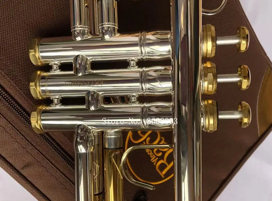 Bach LT180S-72 труба посеребренный золотой ключ Плоский Bb профессиональный трубный колокольчик Топ Музыкальные инструменты латунь