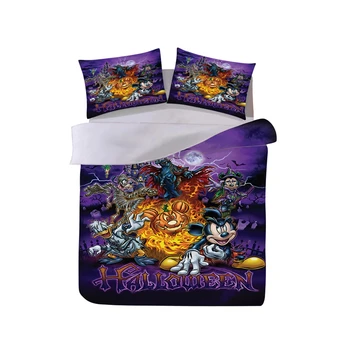 

Halloween Minnie Mickey Bedding Set Minnie MickeyDuvet Cover Pillowcase Home Textile Adult Children Gift Queen King Size Bed Set