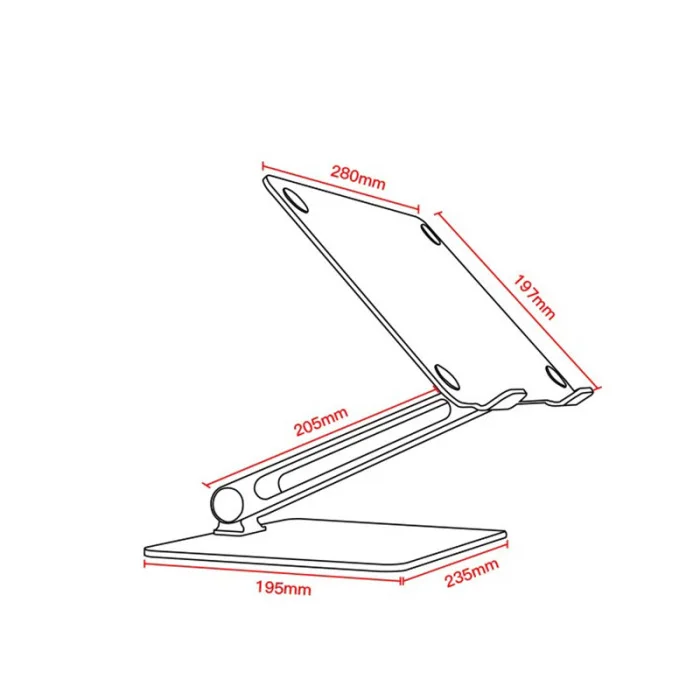Универсальная подставка для ноутбука из алюминиевого сплава, Складная регулируемая полка для ноутбука, планшета AS99
