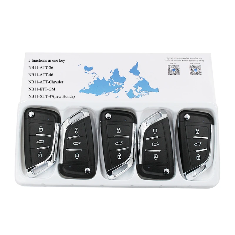 KEYECU 5 шт./лот KEYDIY NB серии NB29 Многофункциональный дистанционный ключ управления-3 кнопки-для KD900/KD900+/URG200/KD-X2