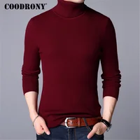COODRONY Mens Sweaters 2018 Autumn Winter Thick Warm Pullover Men Knitted Cashmere Wool Sweater Men Heavy Turtleneck Jumper 8229 4