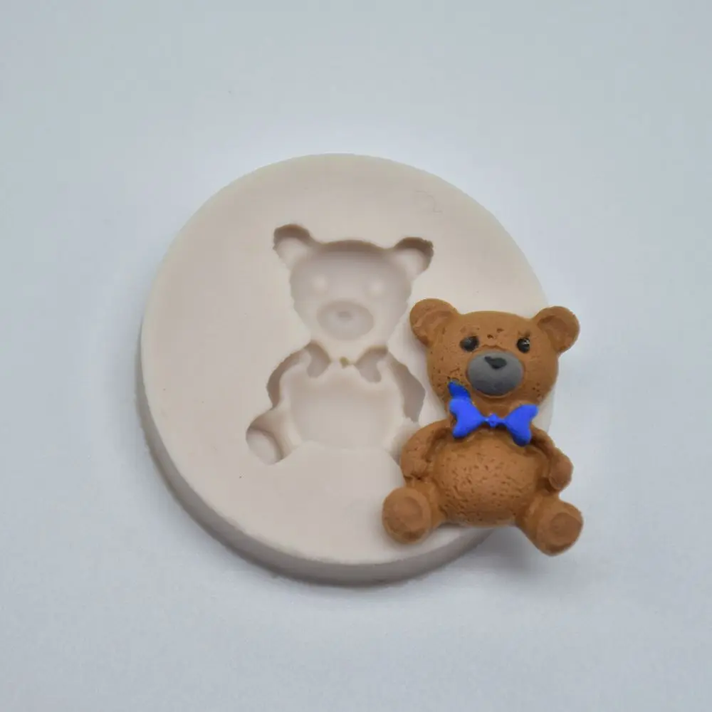1 шт Мини Медведь Форма силиконовые формы для шоколада для кексов, помадки декорирование тортов сахар глиняные формы для конфет Кухня DIY Инструменты