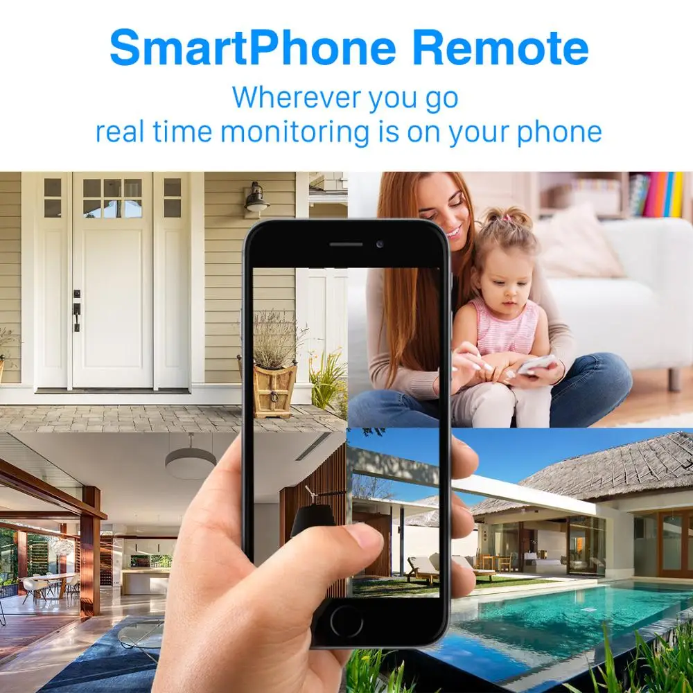 HFWVISION Surveillance camera Video cctv kit 1080P ip camera POE security camera system wifi cameras