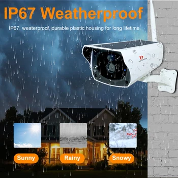 Pripaso 1080P WI FI Solar Camera HD Wireless IP67 Waterproof WiFi Exterior Security Surveillance CCTV IPcamera Two Way Audio Cam 4