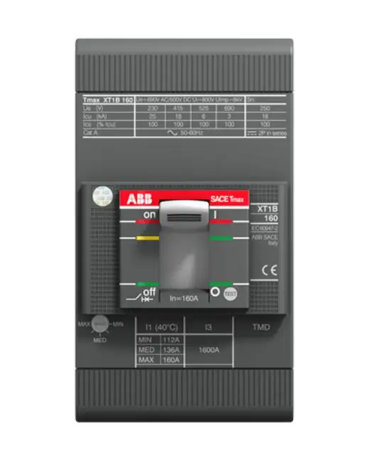 

XT2N160 TMA80-800 FF 3P 10152586 3P | 80A | 160A | 36kA Molded case circuit breaker for distribution protection