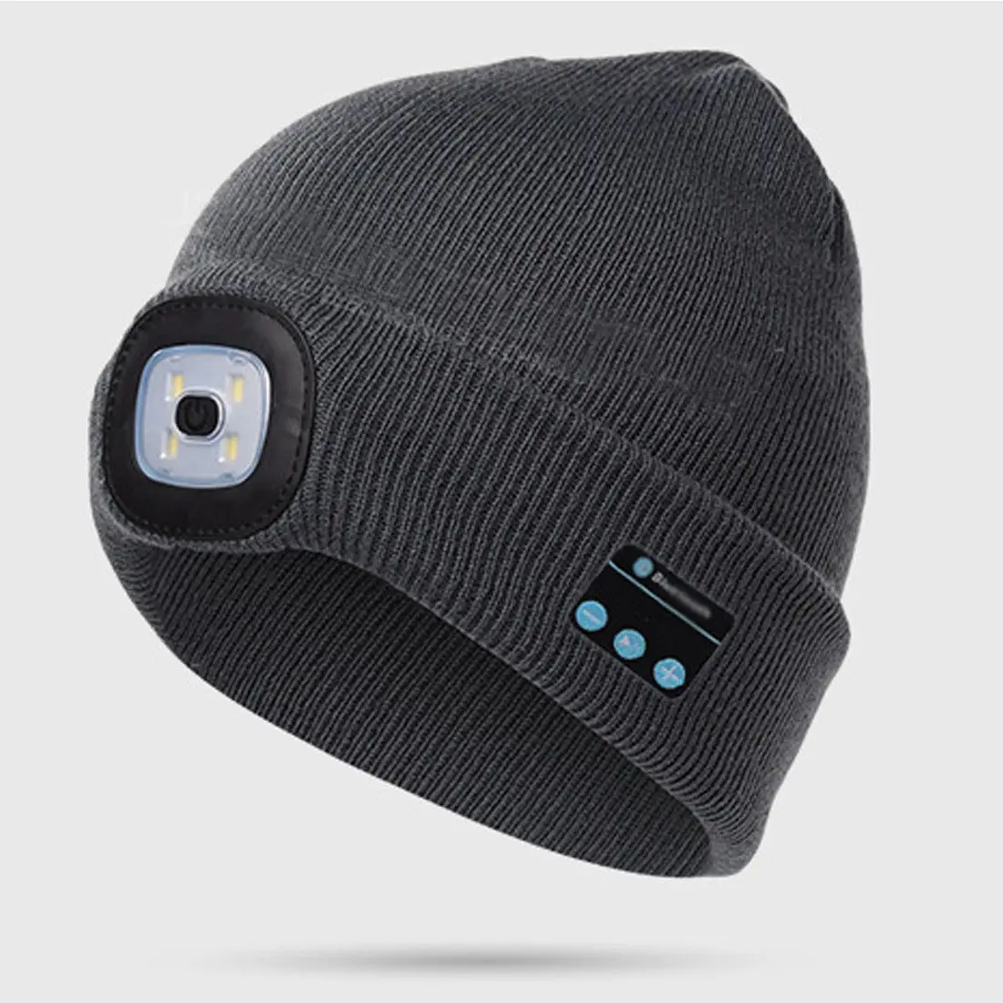 Модная теплая шапочка Bluetooth светодиодный светильник головной убор Беспроводная умная шапка гарнитура наушники Динамик