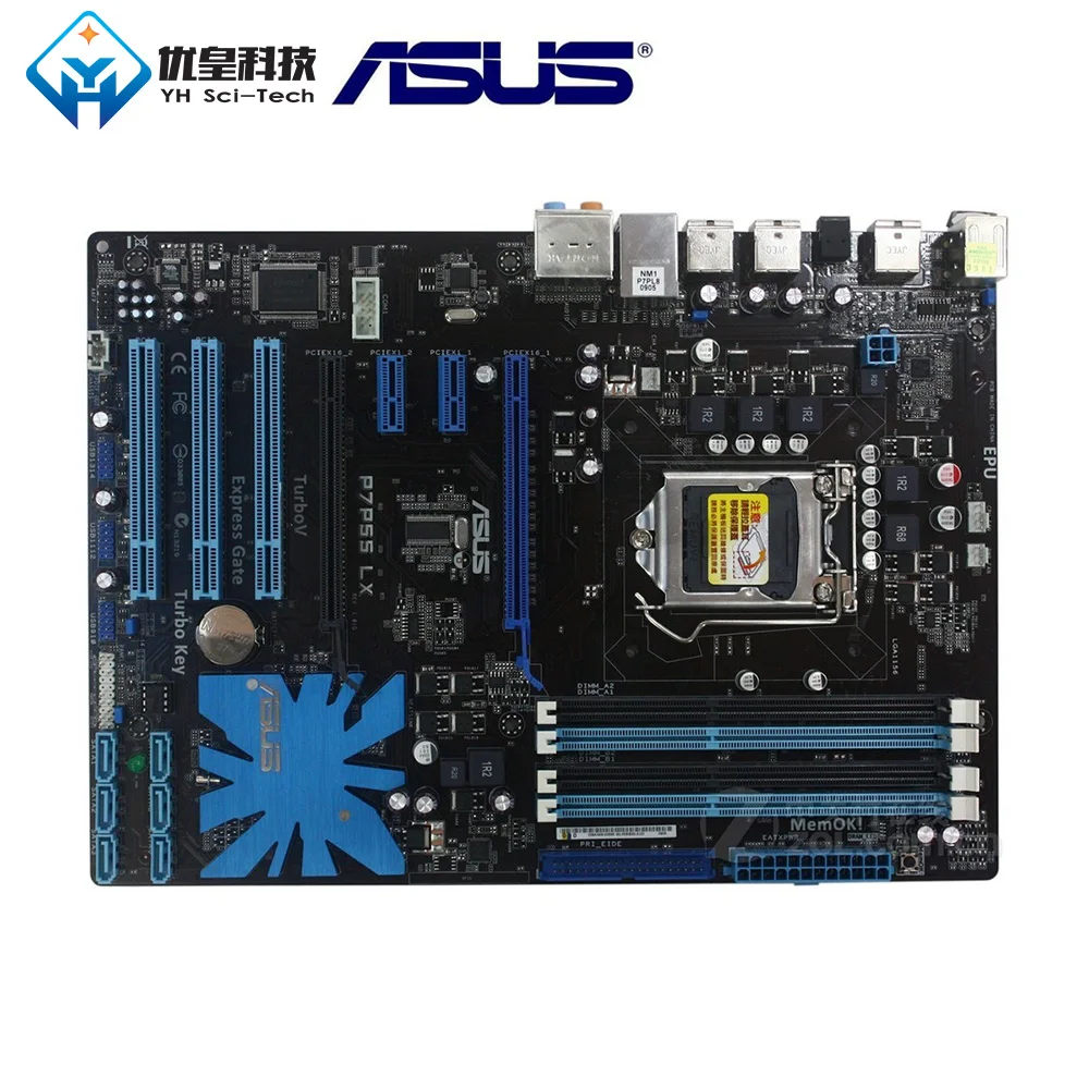 Asus P7P55 LX Intel P55 оригинальная настольная материнская плата LGA 1156 Core i7/Core i5 DDR3 16G ATX |