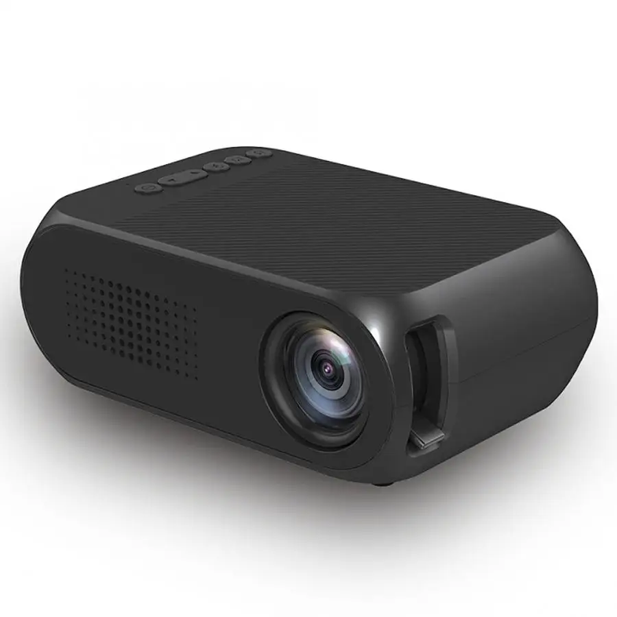 YG320 Домашний Мини ЖК-проектор USB портативный проектор HD 1080P черный с пультом дистанционного управления 100-240 В
