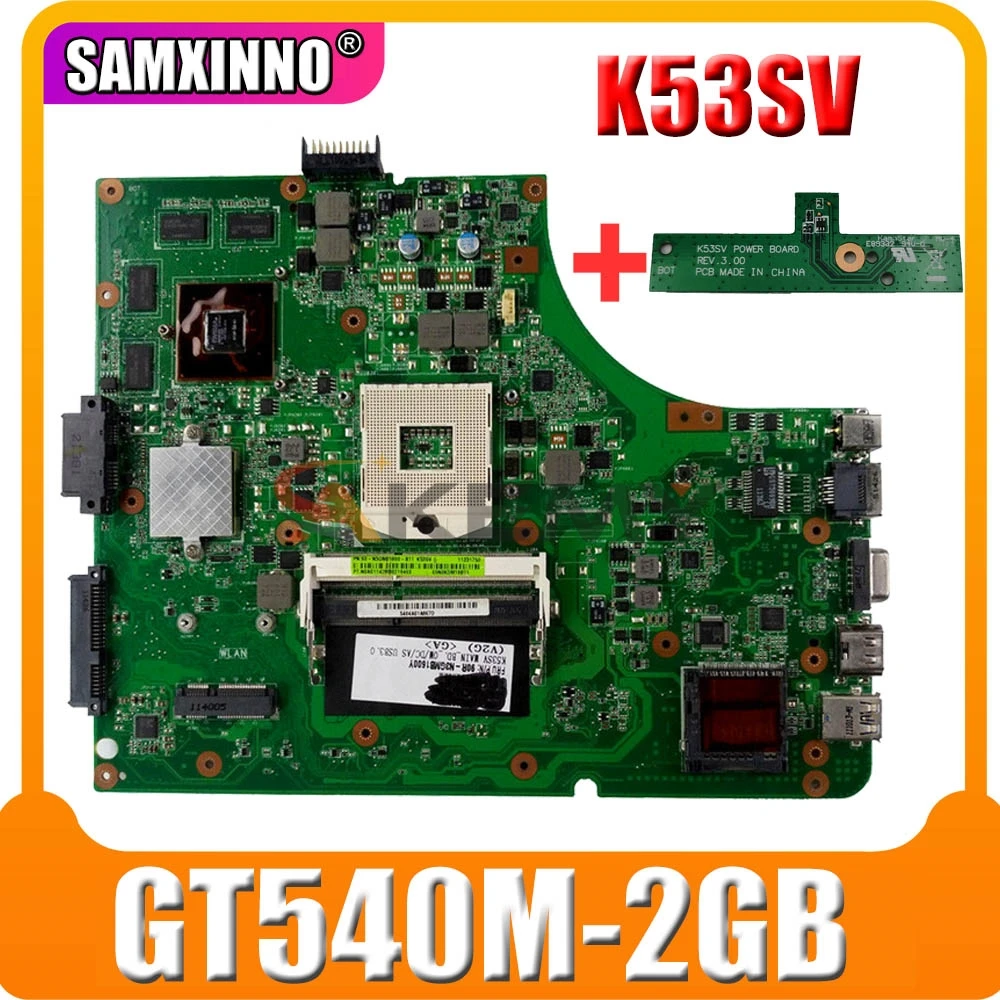 Fit ASUS Motherboard K53S A53S X53S P53S K53SV K53SC GT540M V2G Main Board 