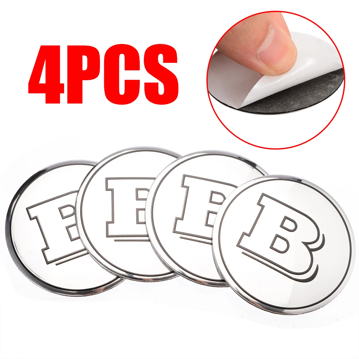 Набор 4 шт. 5,5x5,5 см серебро+ черная эмблема на ступицу колеса "B" Центр колеса Крышка Ступицы значок наклейка для Benz