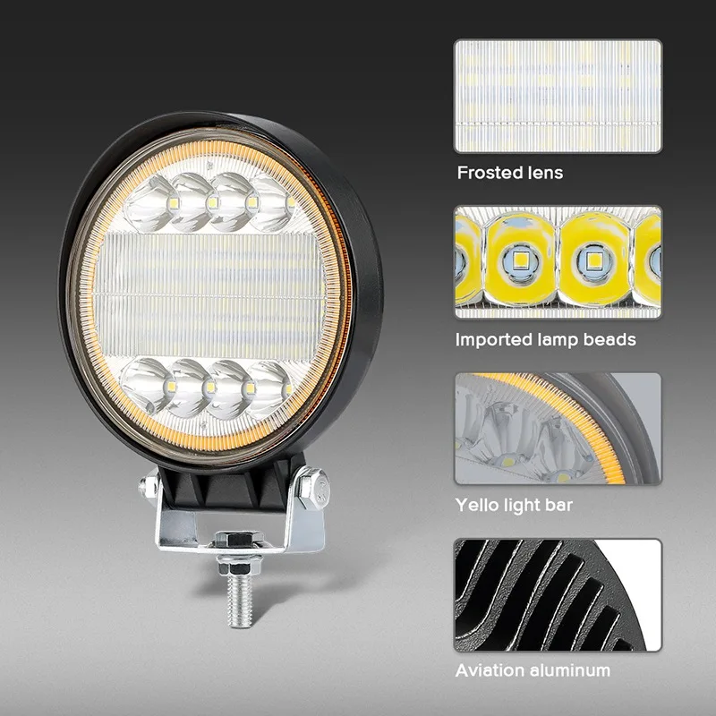 

Car LED Work Light Offroad Driving Light Auxiliary Light Modified Headlight Engineering Spotlight