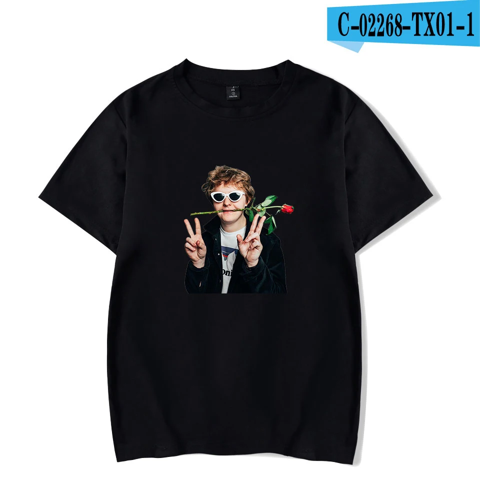 Мужская/женская футболка Lewis Capaldi летняя футболка с короткими рукавами Повседневная роскошная мужская футболка с рисунком - Цвет: black