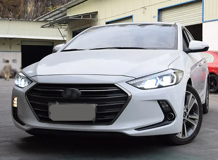 2 шт. автомобильный стиль светодиодный фары для hyundai Elantra 16-19 для Elantra Головной фонарь DRL Объектив двойной луч H7 HID Xenon bi xenon объектив