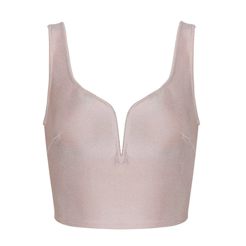 TWOTWINSTYLE Sexy Solid Women's Vest V Neck Off Shoulder Backless Short Suspender Summer Tanks Female Fashion Clothes Tide