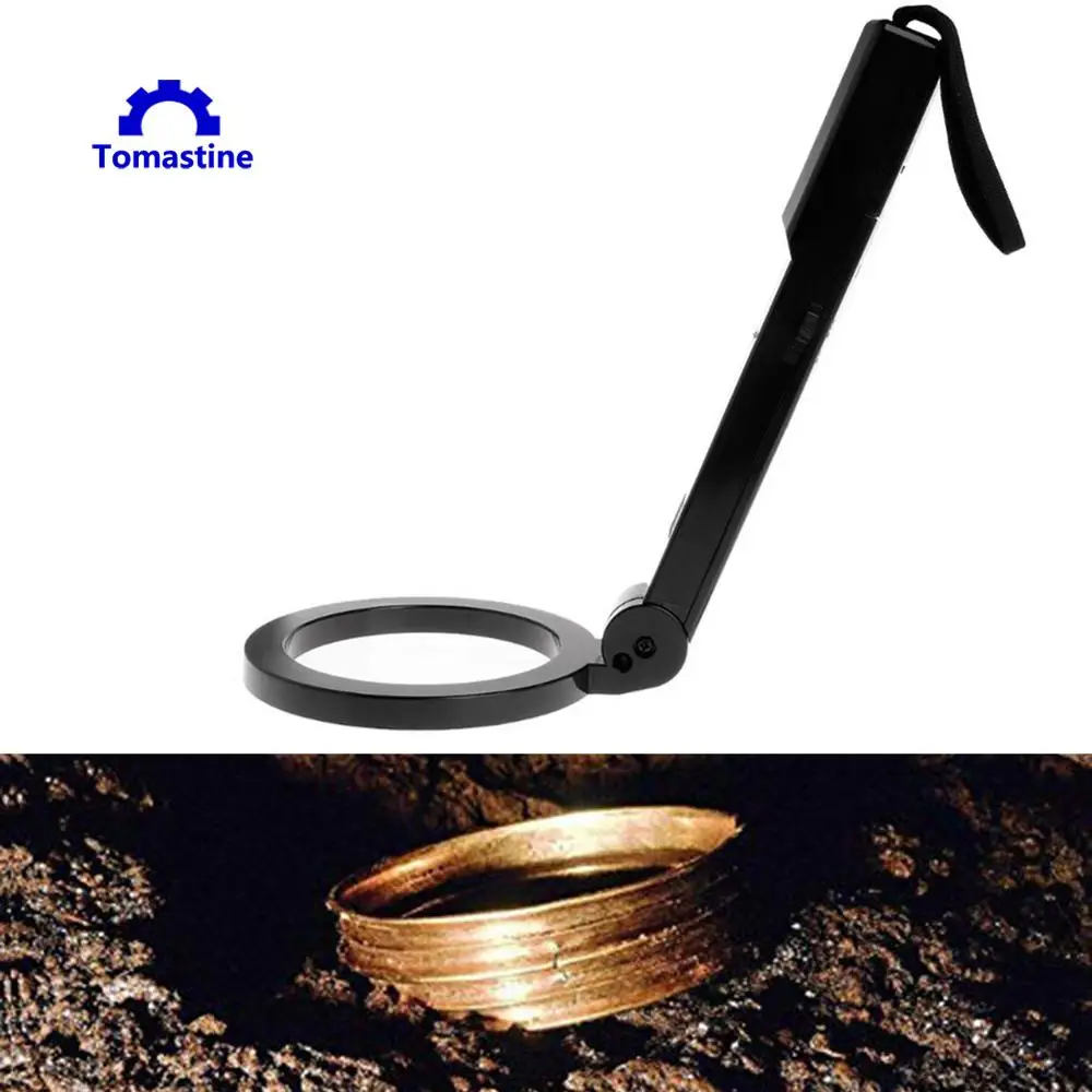Hand-Held Folding Metal Detector Portable High Sensitivity Multifunctional Test Search Metal Tools for Garden Outdoor Game