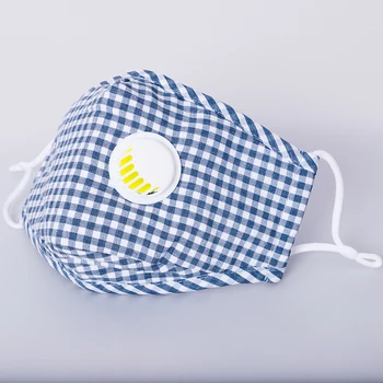 

Dark Blue Plaid Reusable Maske Health Anti PM2.5 Mouth Mask Masque Anti Dust Face Mask Maseczki Na Twarz Bacteria Proof Flu