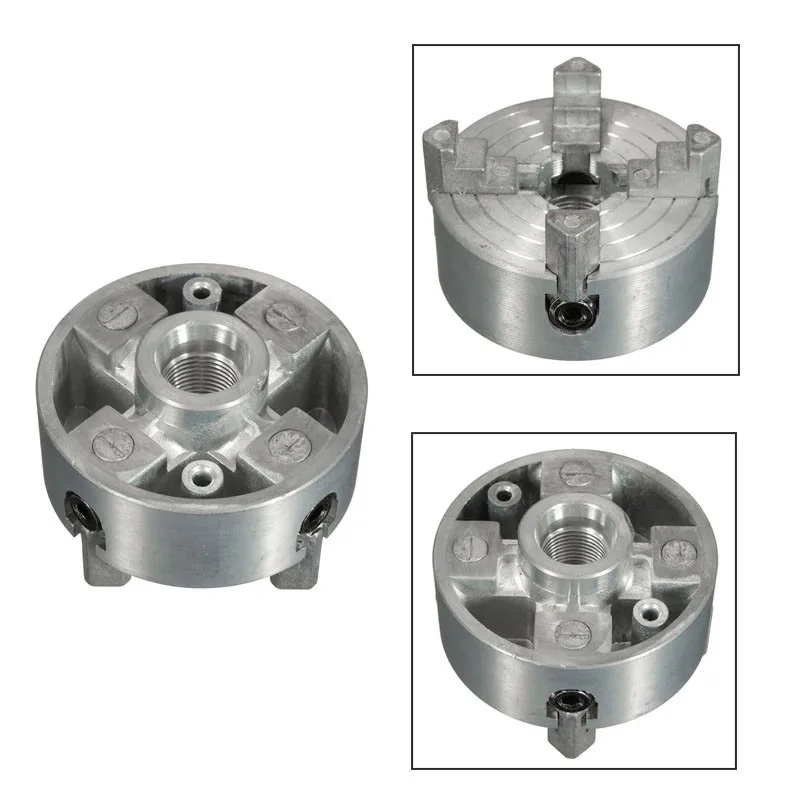 4 кулачковый патрон Z011A для металлического мини-токарного станка M12x1mm с резьбой сзади 1,8~ 56 мм/12~ 65 мм мини-втулка принадлежности токарного станка