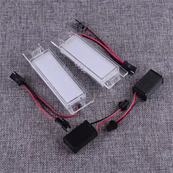 

2pcs Car LED Number License Plate Light Lamp 2W Fit For Jeep Renegade 2014 2015 2016 2017 Accessories