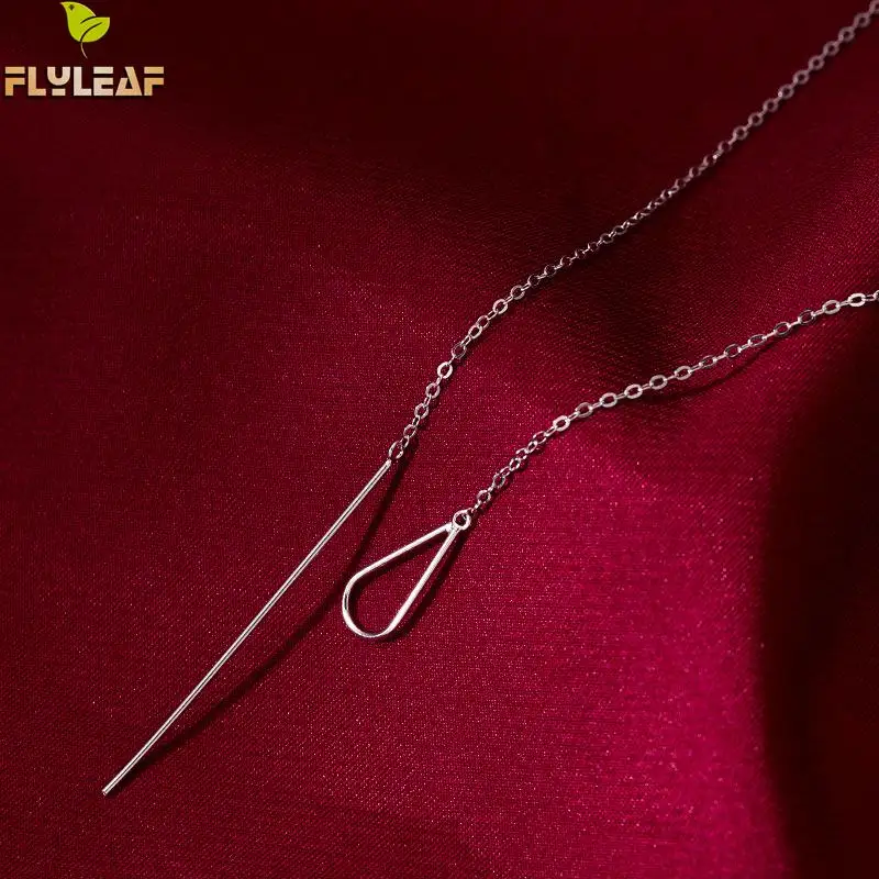 Ожерелье-кисточка-чокер с полосками Flyleaf стерлингового серебра 925 пробы, ожерелье для женщин, ювелирные украшения, модная цепочка, растягивающаяся регулируемая