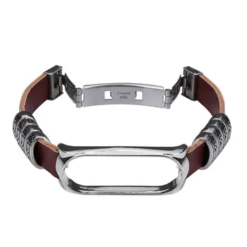 

Suitable for Mi Band for Xiaomi 5/5 NFC Buckle Shell Striped Leather Strap Smart Bracelet Protection Strap Replacement