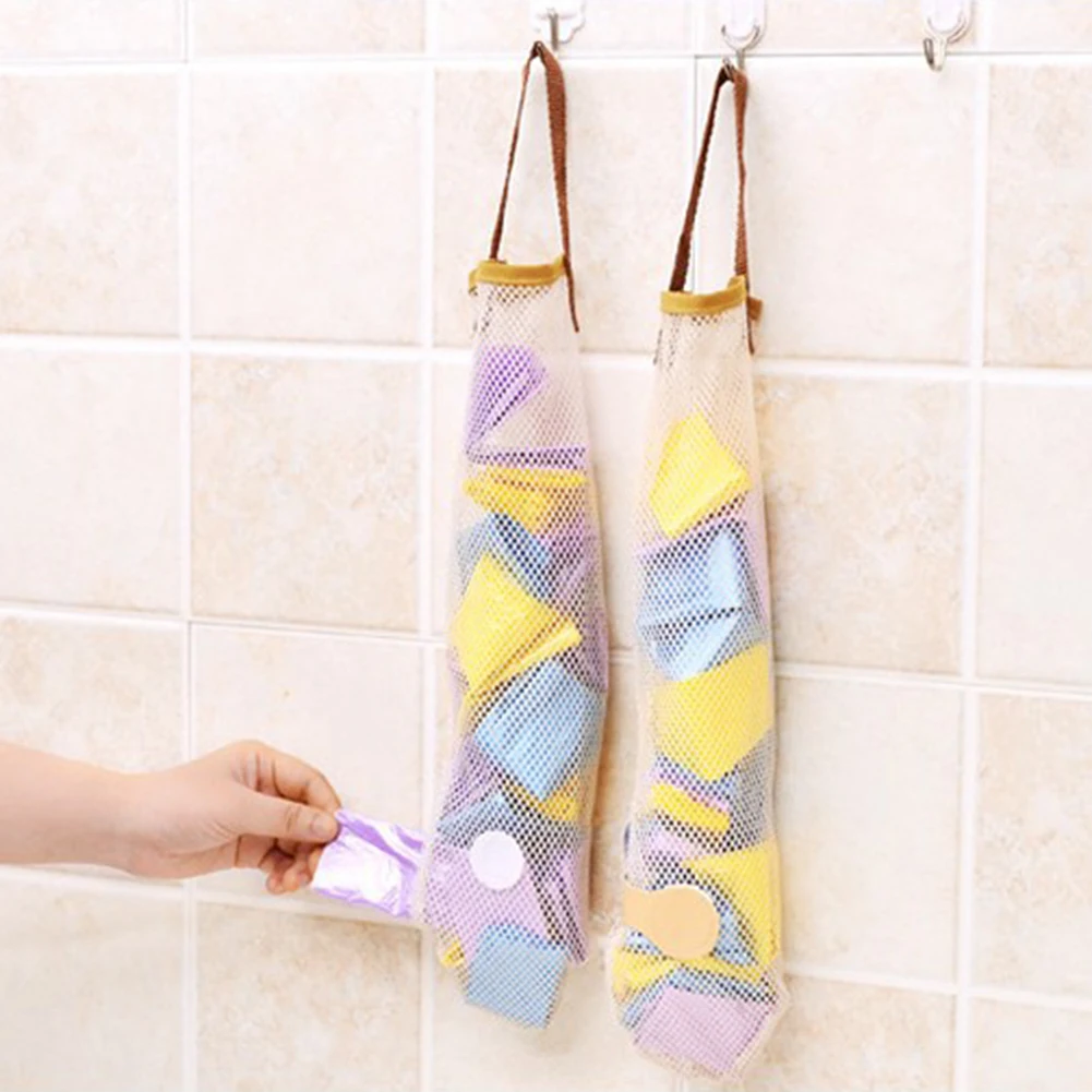 4Pcs Handheld Bags Fruit Vegetable Hanging Mesh Onion Storage Pouches Holder