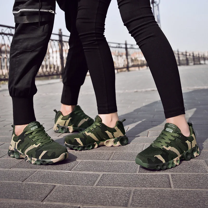 

Camouflage Shoes Sports Military Training Shoe Men And Women Celebrity Style Shoes Flying Woven Shoes New Trendy Shoes Winter Me