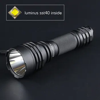 

LED Flashlight Convoy C8+ Linterna Led SST40 Flash Light Black Torch 18650 Rechargeable Camping Lamp Work Light Bike Light