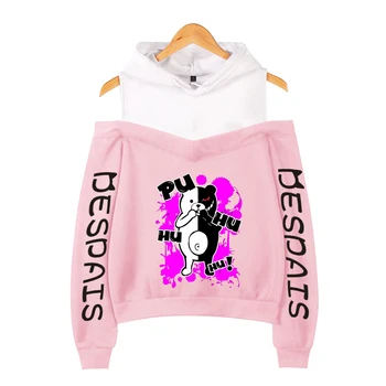 

Dangan Ronpa Off-shoulder Sweatshirt Women Fashion Hip Pop Printed Women Hoodies Highstreet Sweatshirt Zero