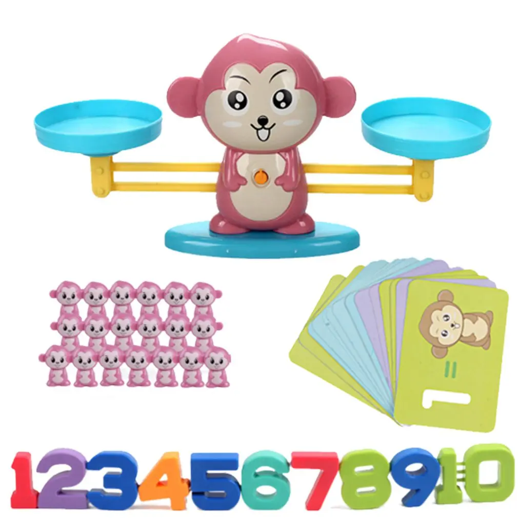 

Monkey balance toy early education toy puppy balance number enlightenment balance monkey toy with cards