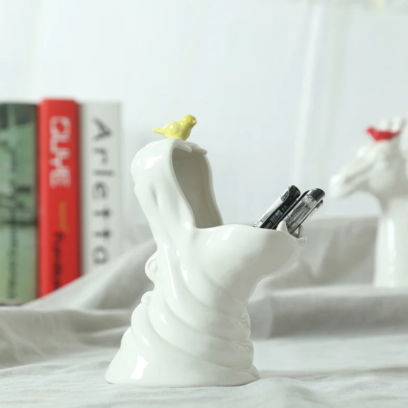 

Nordic Creative Home Furnishing Crafts Decoration Porcelain Creative Hydroponic Vase Garden Decoration Accessories Living Room