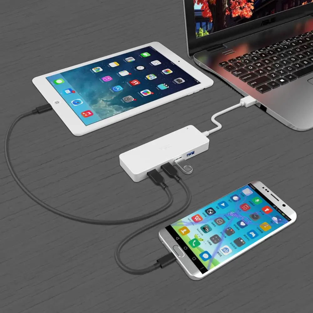 ICZI ведущий usb-концентратор USB 3,0 до 4 USB 3,0+ 2 USB порт питания адаптер для ПК ноутбук поверхность Pro конвертер ЕС/JP/разъем блока питания для Великобритании