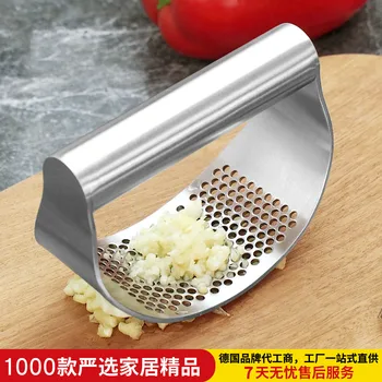 

Multi-function Manual Garlic Presser Curved Garlic Grinding Slicer Chopper Stainless Steel Garlic Presses Cooking Gadgets Tool