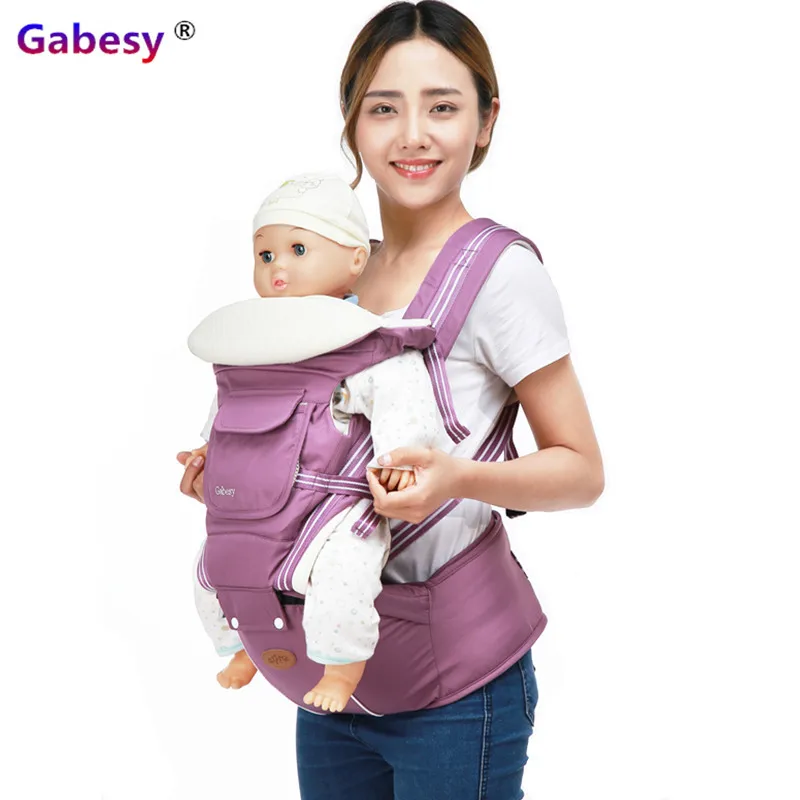purple Gabesy, 9 в 1, эргономичный рюкзак-кенгуру для детей 360, mochila portabebe, рюкзак на лямках для маленьких девочек и мальчиков, кенгуру, детская накидка, infantil - Цвет: purple