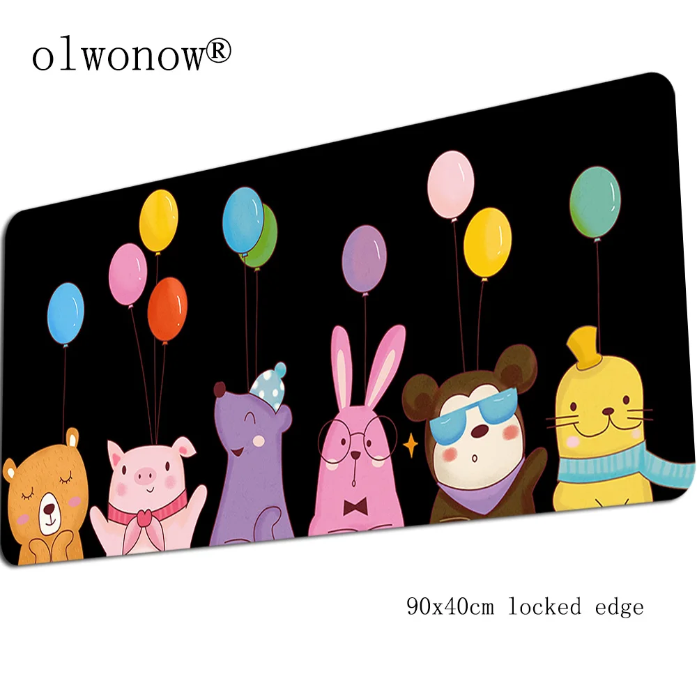 Милый коврик для мыши с кроликом 90x40 см, игровой коврик для мыши, геймерский коврик, Kawaii, игровой компьютерный стол, padmouse, коврики для игровой клавиатуры