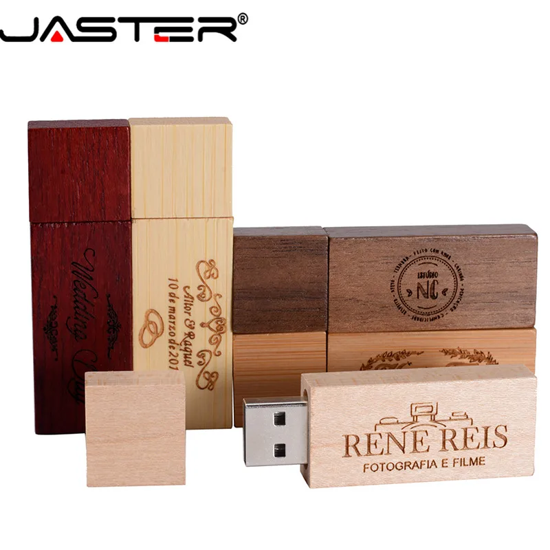 JASTER деревянная флеш диск Usb 2 0 ручка с логотипом клиента 4 ГБ 8 16 32 64 u карта памяти