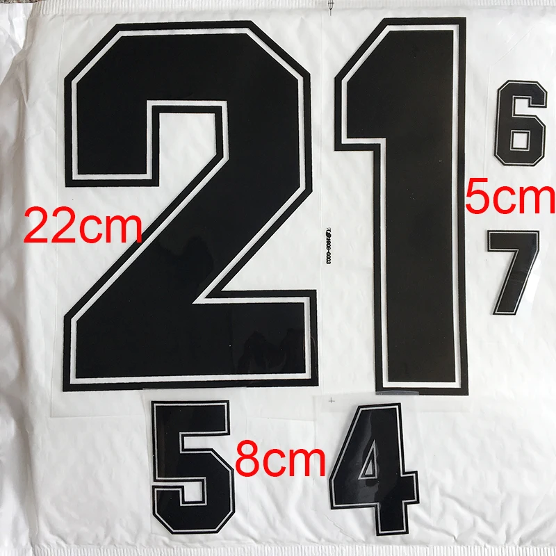 

Black Numbers 0-9 Heat Transfer Patches 22cm\8cm\5cm Name Sporty Cloth Sticker Hot Heat Transfer DIY Iron On Clothing Bag Shoes