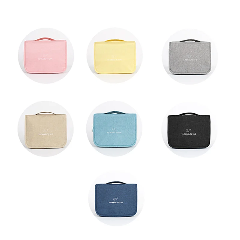 Hanging Travel Storage Zip Bag Cosmetic Luggage Organizer Makeup Bag Waterproof Toiletry Bags Women Men Travel Accessories Pouch