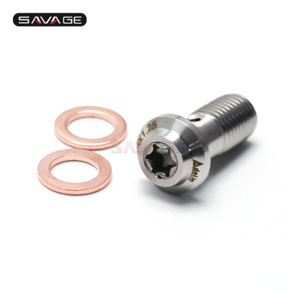 S  Motorcycle Universal stainless Banjo Bolt  FrontRear Brake Master Cylinder Screw M10X1.25 (10)