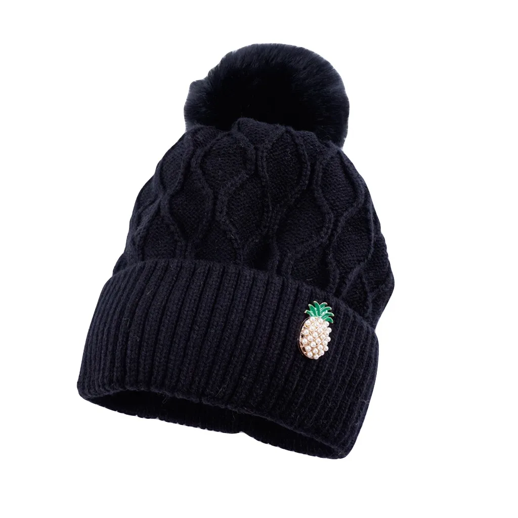 Fashion winter hats for women Curling Baseball Cap comfortable Hat Winter Warm Knitted Ball Cap czapka zimowa#pingyou