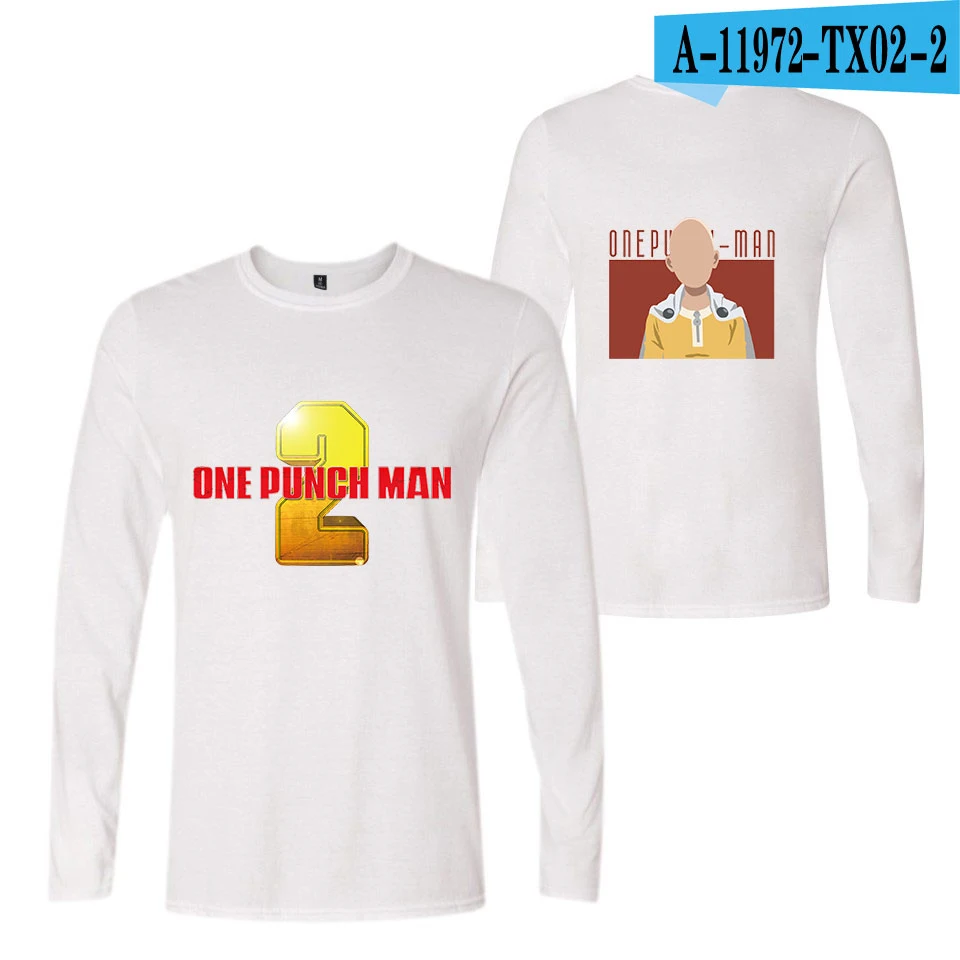 One Punch Man сезон 2 мягкие футболки теплые футболки с длинными рукавами в стиле хип-хоп - Цвет: Золотой